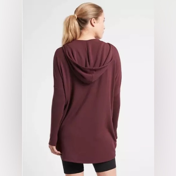 Athleta • Purana Wrap Sweatshirt In Decadent Chocolate - Picture 2 of 11